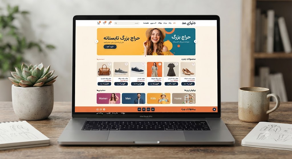 نمونه طراحی وبسایت فروشگاهی