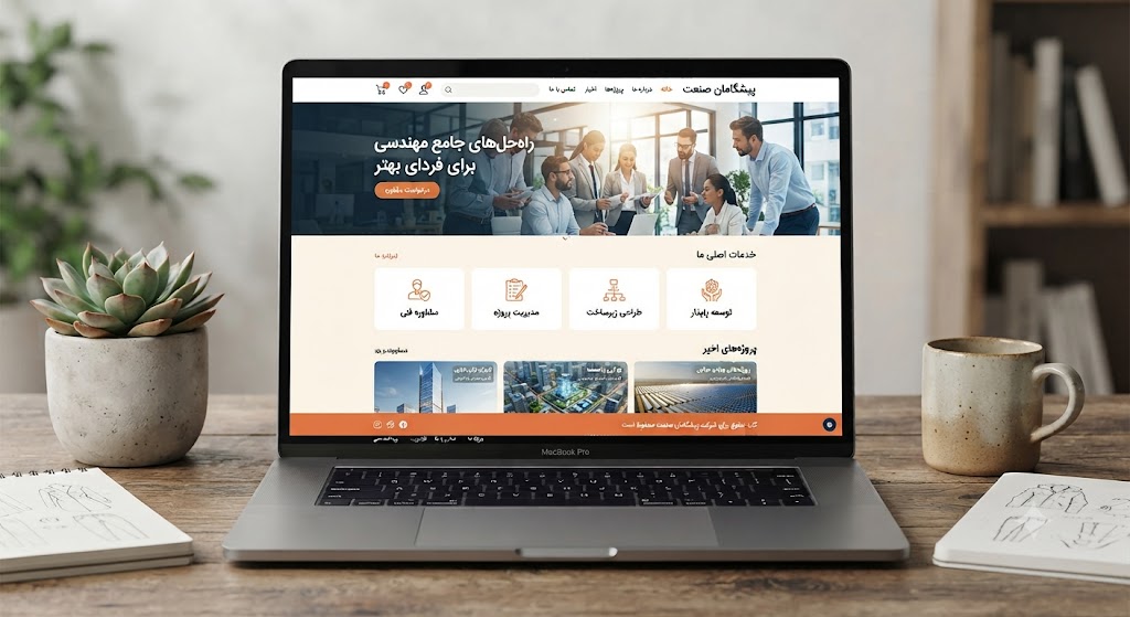 نمونه طراحی وبسایت شرکتی